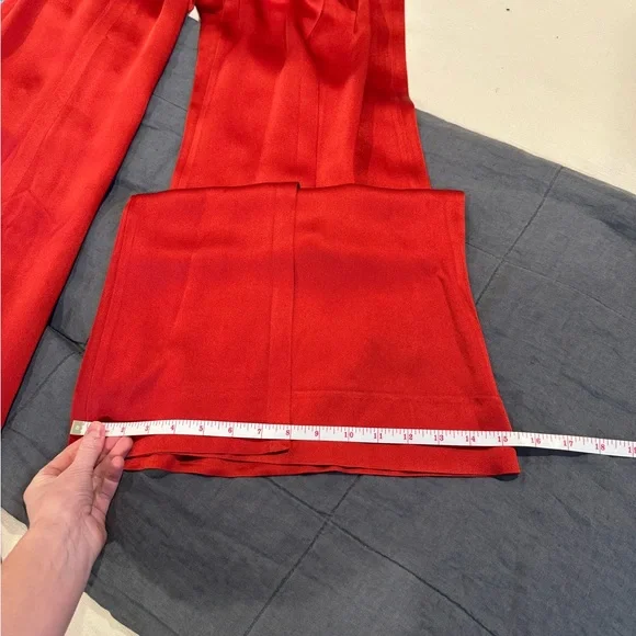 Alexis Red Sanaya Tie-Back Satin Jumpsuit